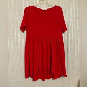 Zenana Outfitters Red Tunic Top
